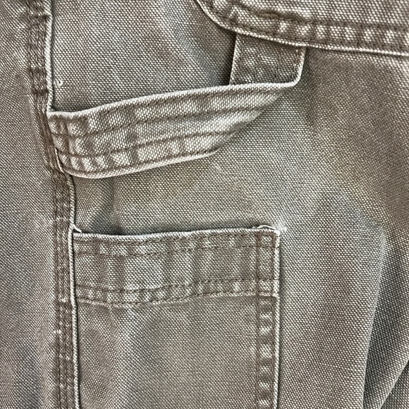 Wolverine Canvas Utility Work Pants Gray Straight Leg Heavy Carpenter Loop 34x30 - Picture 10 of 12